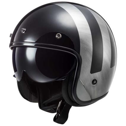 Capacete Jet Of601 Bob L Lines Black Jeans