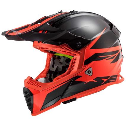 Capacete Motocross Mx437 Fast Evo M Roar Matt Black / Red