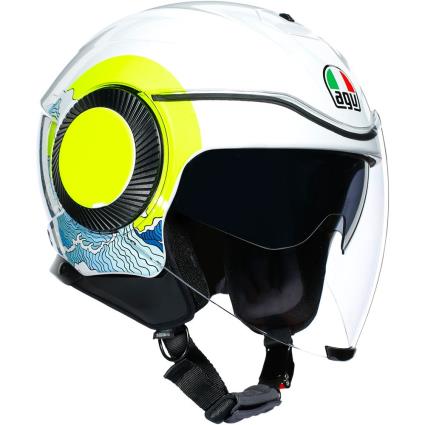 Capacete Jet Orbyt Multi XS Sunset White / Yellow Fluo