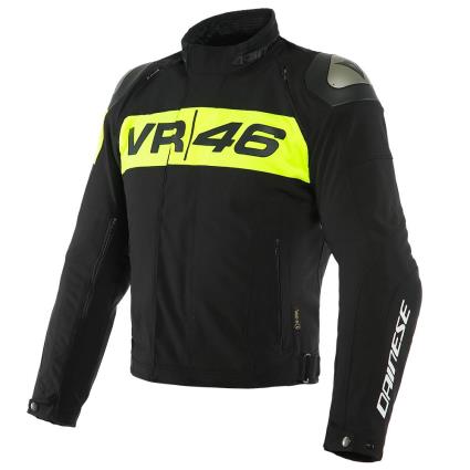 Casaco Vr46 Podium D-dry 48 Black / Fluo Yellow
