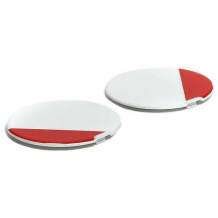 Orbyt Painted Screw Covers One Size Block Pearl White / Ebony / Red Fluo