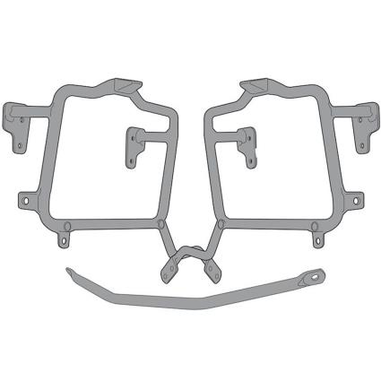 Porta-malas Laterais Monokey / Retro Fit Suzuki Dl 650 V-strom One Size Black