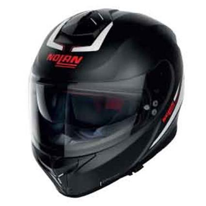 Capacete Integral N80-8 Staple N-com S Flat Black / White