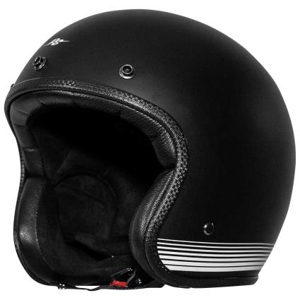 Capacete Jet Fonzie S Matt Black / White