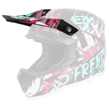 Peak With Screw Kit Xp-4 Maniac One Size Black Turquoise / Pink Glossy