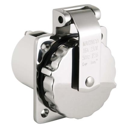 Plugue Com Sistema De Travamento Fácil 16 A / 230 V Stainless Steel Inlet