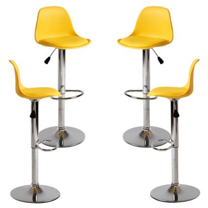 Pack 4 Bancos Tulipa - Amarelo