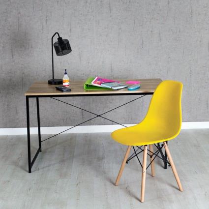 Conjunto Secretária Dek e Cadeira Tower Basic - Amarelo