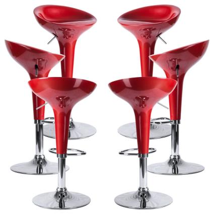 Pack 6 Bancos Madison - Vermelho