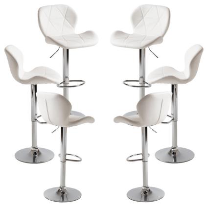 Pack 6 Bancos Pentagone - Branco