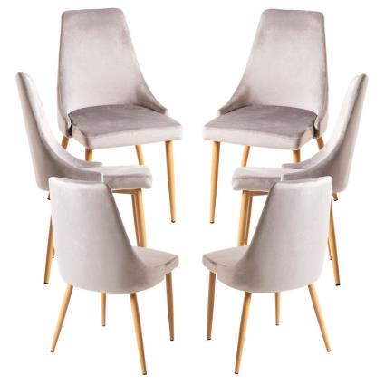 Pack 6 Cadeiras Stoik Wood - Cinza