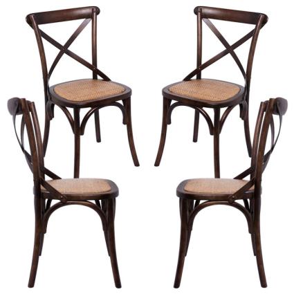 Pack 4 Cadeiras Altea - Roble escuro