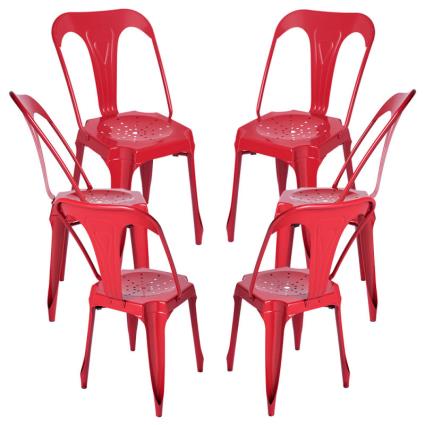 Pack 6 Cadeiras Ulix - Vermelho