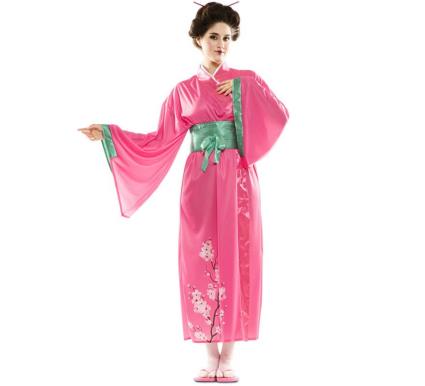 Fato de Mulher  Japonesa Rosa (Tam: M/L)