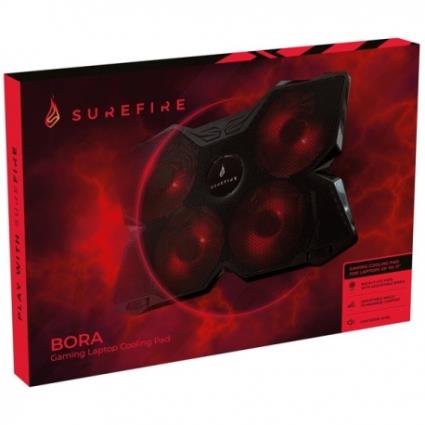 GAMING BASE P/ PORTATIL ATÉ 17 BORA RED LEDS 4xFANS