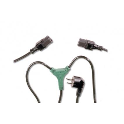 CABO POWER 1x SCHUKO 90º / 2x C13 - 1.70MT
