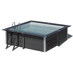 Piscina Quadrada Avantgarde Composite 326 x 326 x 96 cm Grey / Blue