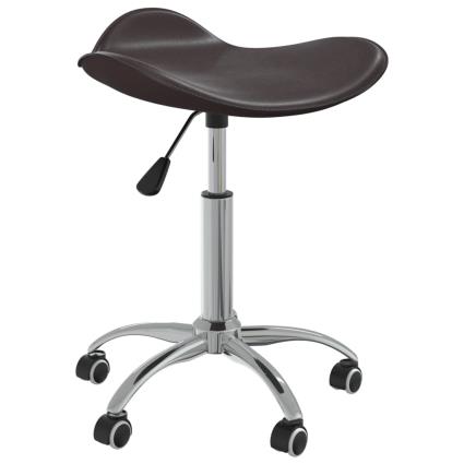 Cadeira de escritório couro artificial castanho