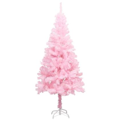 Árvore de Natal artificial com suporte 150 cm PVC rosa