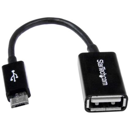 Adaptador Micro-USB B Macho - USB A Fêmea Preto - 