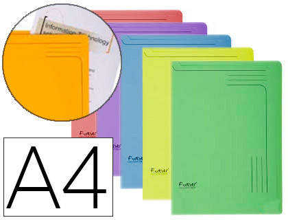 Bolsa A4 em L 290gr  Cartolina 5 Cores Sortidas