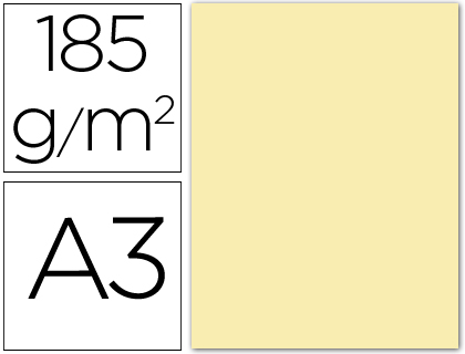 Cartolina A3 185Grs Creme 50 Unidades 