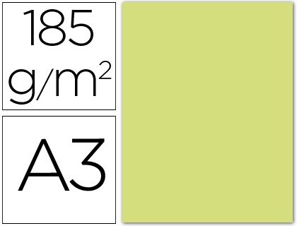 Cartolina  A3 Verde Maçã 185 Gr (50 Folhas)