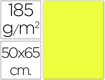 Cartolina  185 Gr 50X65 cm Amarelo Limao