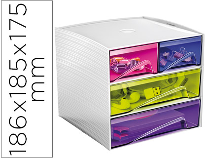Modulo  de Armazenamento Mycube Poliestireno Multicor 18,6X15,5X23 cm