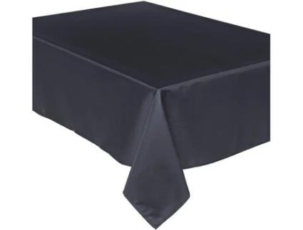 TOALHA DE MESA ANTI-MANCHAS NEGRO 240X140CM POLYESTER