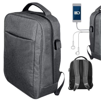 Mochila BLP0280 15 c/ Porta USB (Cinza) - 