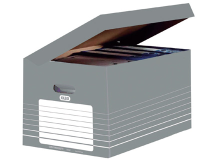 Caixa  em Cartão Cor Cinzapara Arquivo Definitivo 345X450X280mm