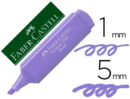 Marcador Fluorescente Faber-Castell 1546 Cor Pastel Lilas
