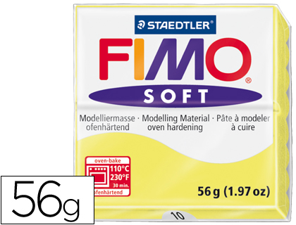 Pasta Modelar  Soft 56gr Amarelo Limão Staedtler