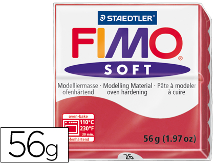 Pasta Modelar  Soft 56gr Vermelho Cereja Staedtler