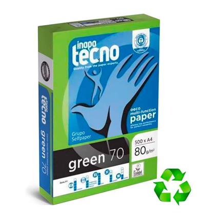 Papel Cópia 80grs A4 TecnoGreen Reciclado - 1 Resma