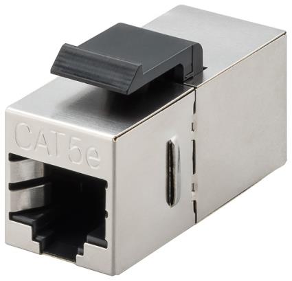 Ficha União RJ45 Fêmea-Fêmea p/ Painel