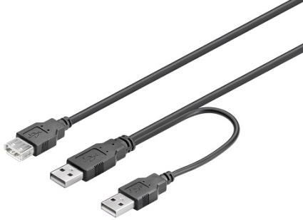 Cabo USB Duplo p/ USB Femea (30cm)