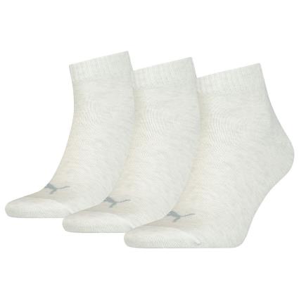Meias Quarter Plain 3 Pares EU 43-46 Oatmeal