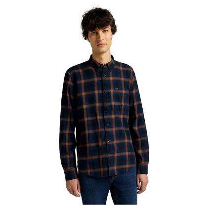 Camisa De Manga Longa Button Down M Navy