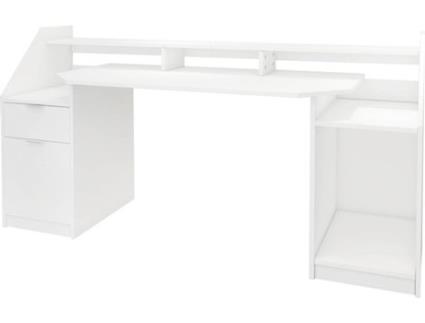 Secretária  com Gaveta Branco (180 x 55 x 90 cm - MDF)