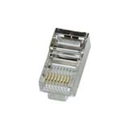 CONECTOR RJ45 MACHO FTP CAT5E FECHADO (SACO 100UD)