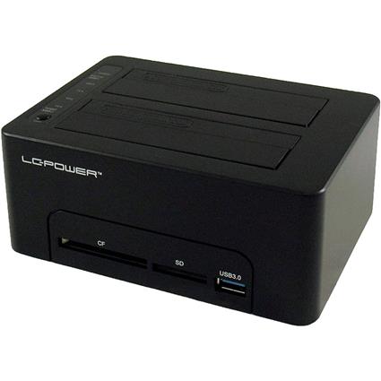 Docking Station HDD, SSD, Cartões de Memória 2.5/3.5 USB 3.1 (Preto) - LC-POWER