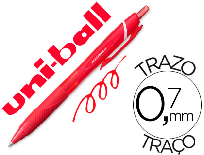 Caneta Uni-Ball Roller Jetstream Sxn157C Retratil 0,7 mm Cor Vermelho