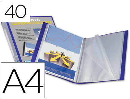 Capa Catalogo Din A4 c/ 40 Bolsas Azul