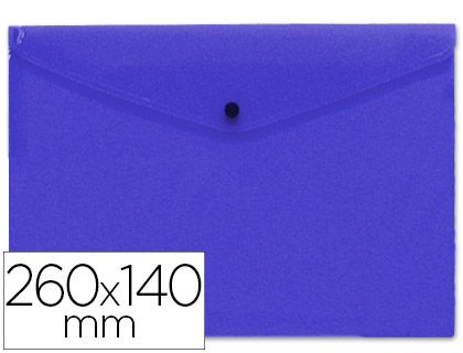 Envelope Plástico 260x140mm com Mola Azul 12 Unidades