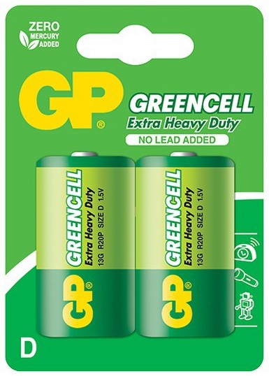 Blister 2 Pilhas GREENCELL R20 / D - 