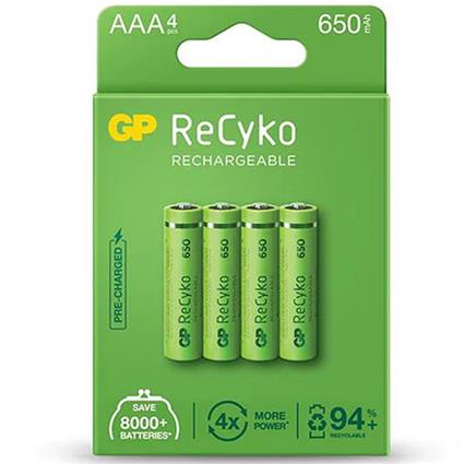 PILHA RECARREGÁVEL RECYKO R3  AAA (BLISTER 4 PILHAS) 