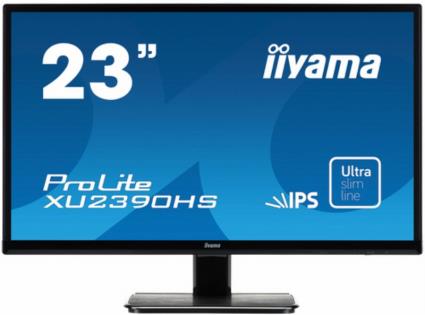 MONITOR 23P FHD ETE IPS PANEL (XU2390HS-B1) PRETO /1920X1080 /250CD /MM/HDMI /VGA /DVI /5MS