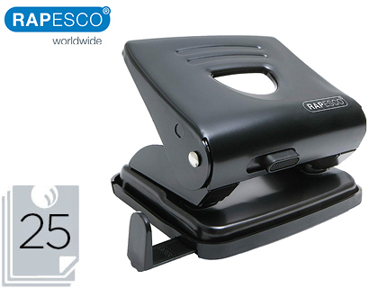 Furador  825 Metal Preto 2 Furos Capacidade 25 Folhas